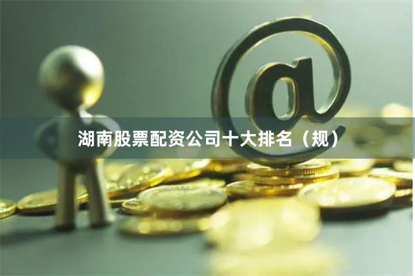 湖南股票配资公司十大排名（规）